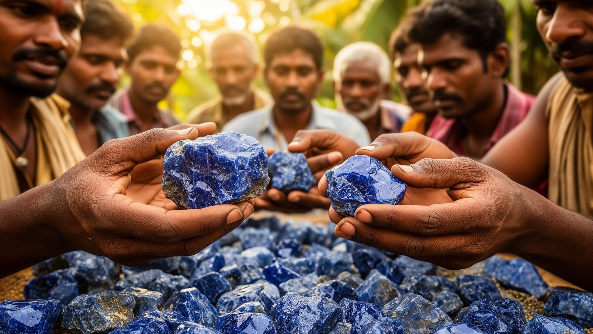 Gem traders in Sri Lanka
